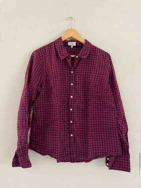 Crown & Ivy Red and Black Plaid Button Down Shirt